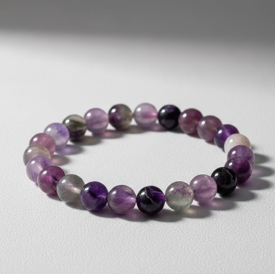 Purple Fluorite Crystal Bracelet